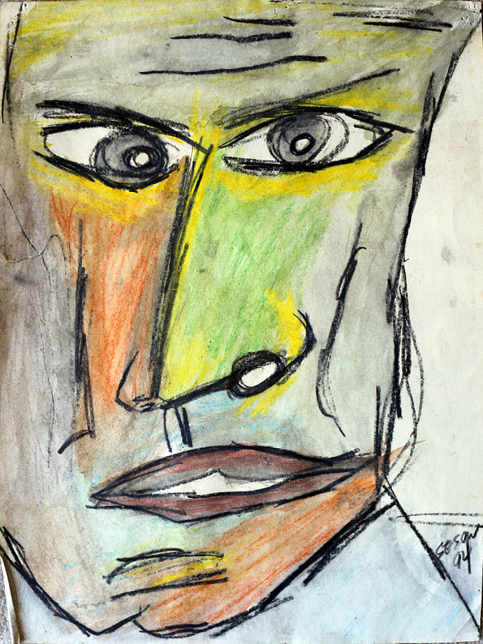 learning (small tear on left edge) by Matt Sesow, 1994