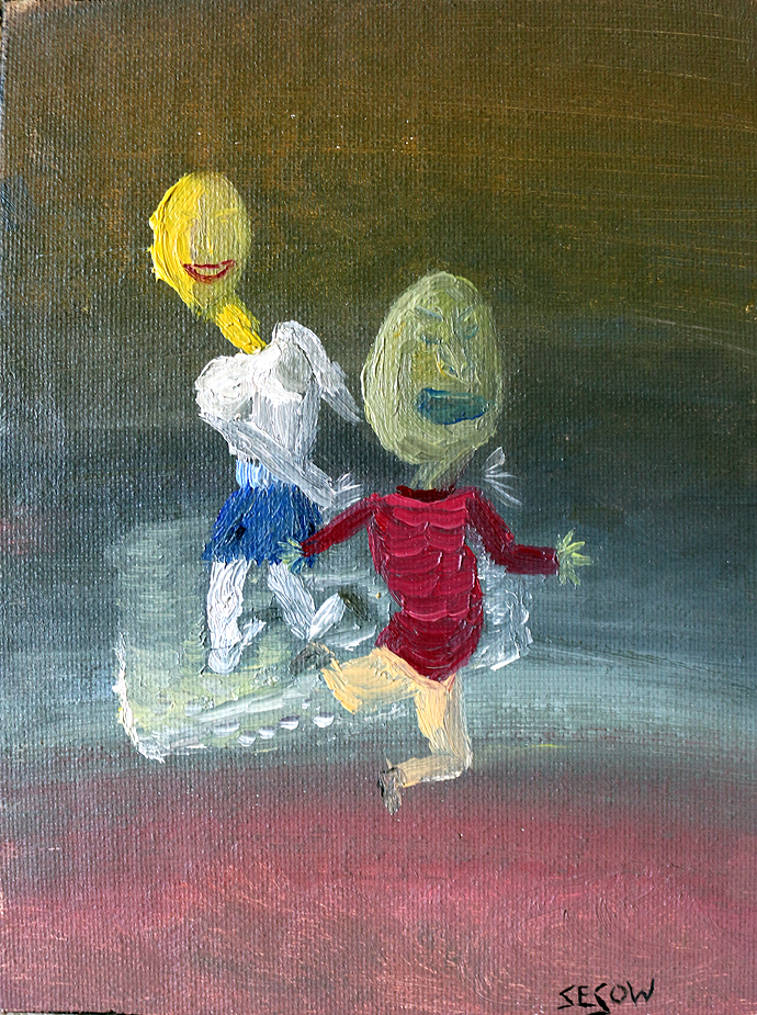 pushed too far (second painting Matt ever created) by Matt Sesow, 1994