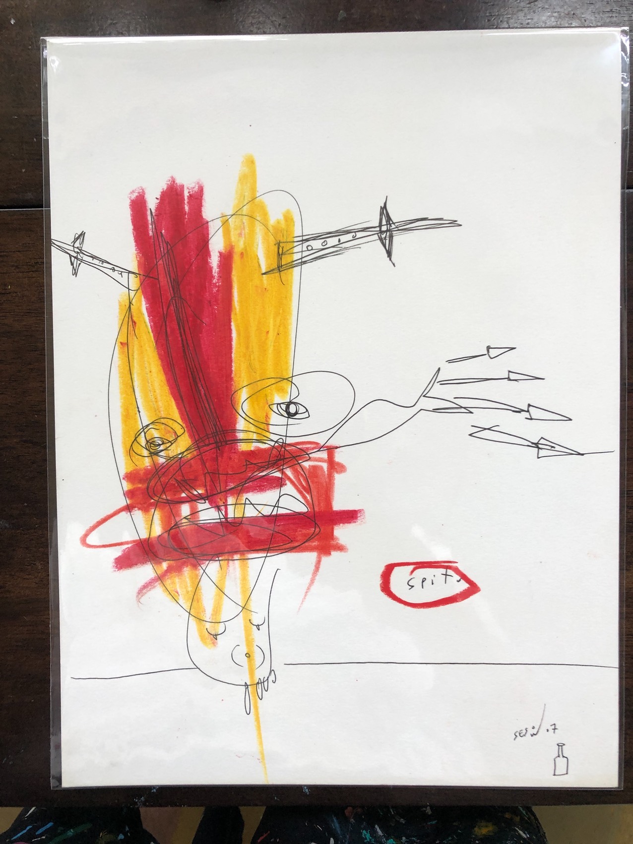 spit (from _bukowski undigested_) by Matt Sesow, 2007