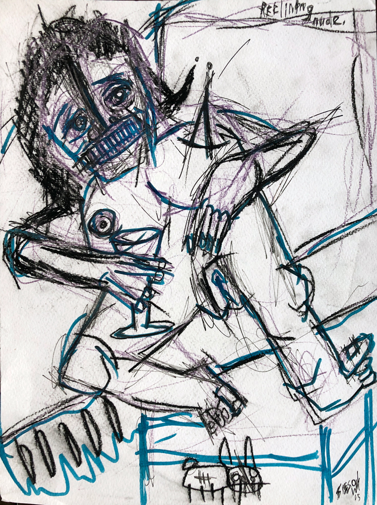 reclining nude by Matt Sesow, 2015