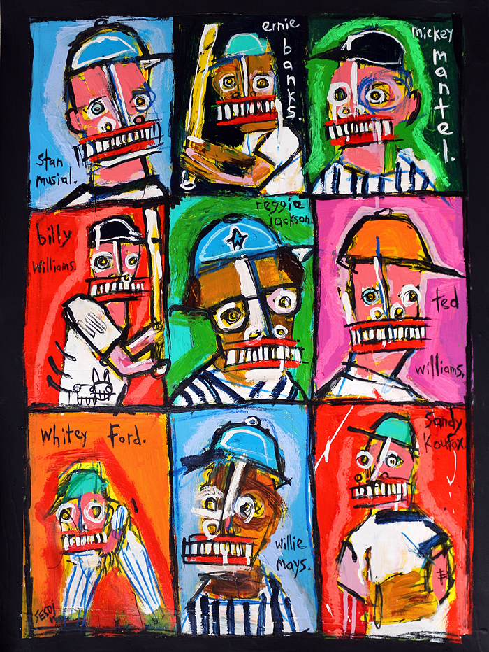 baseball legends by Matt Sesow, 2019