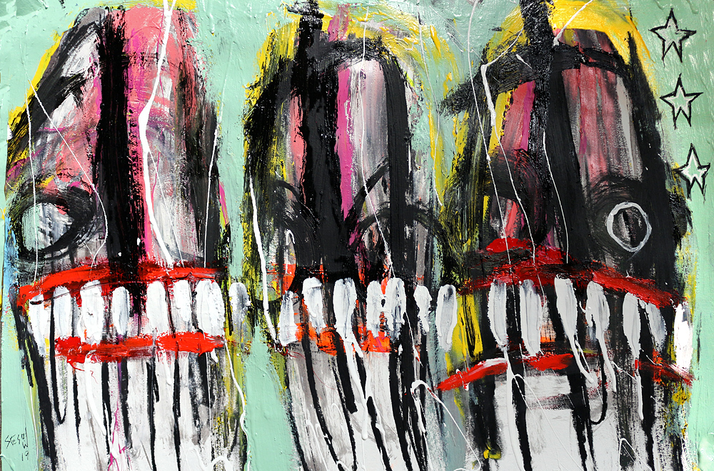 three stars by Matt Sesow, 2019