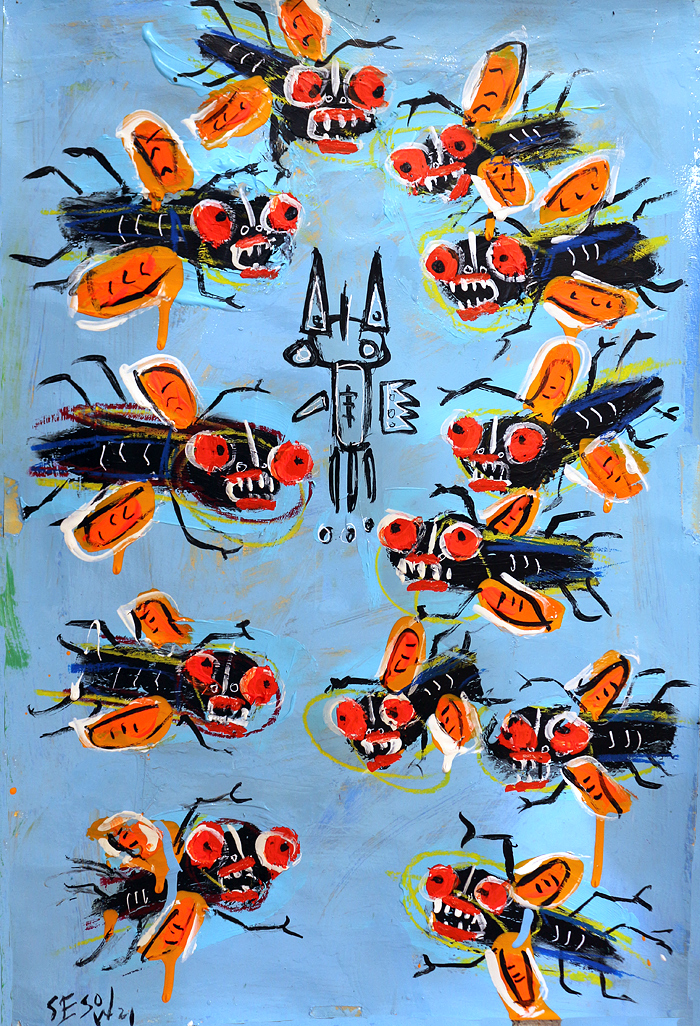 Cicadas, with rising phoenix by Matt Sesow, 2021