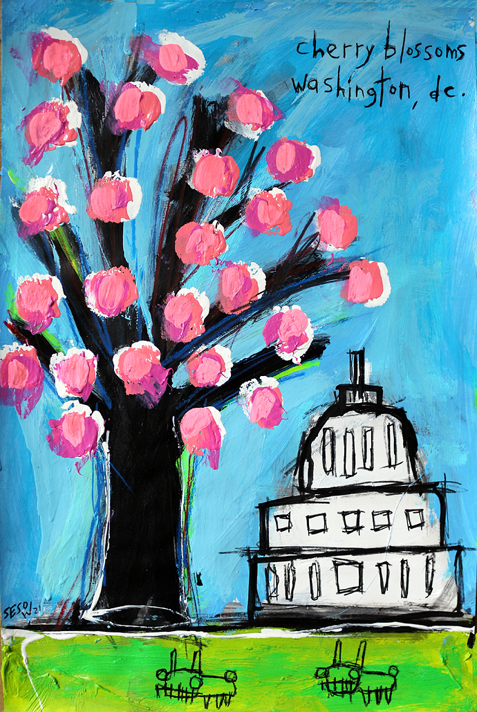 DC cherry blossoms (2) by Matt Sesow, 2021