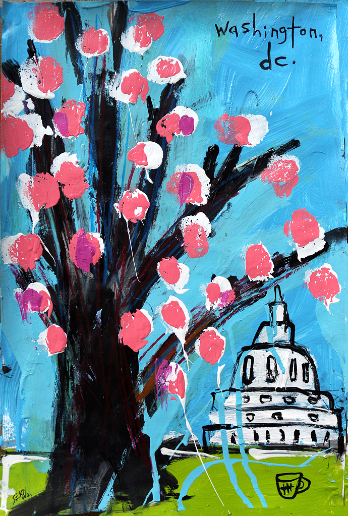 DC cherry blossoms by Matt Sesow, 2021