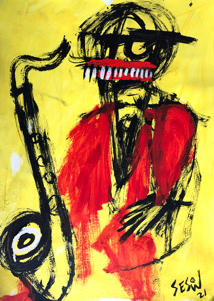 saxophone by Matt Sesow, 2021