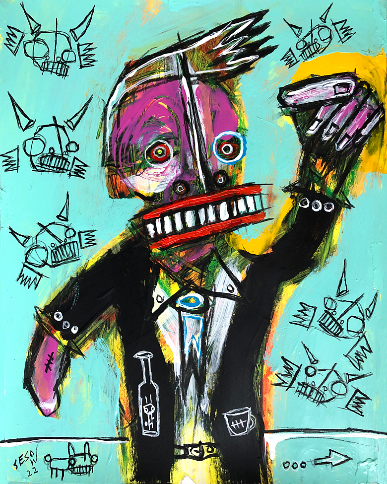 battling demons by Matt Sesow, 2022