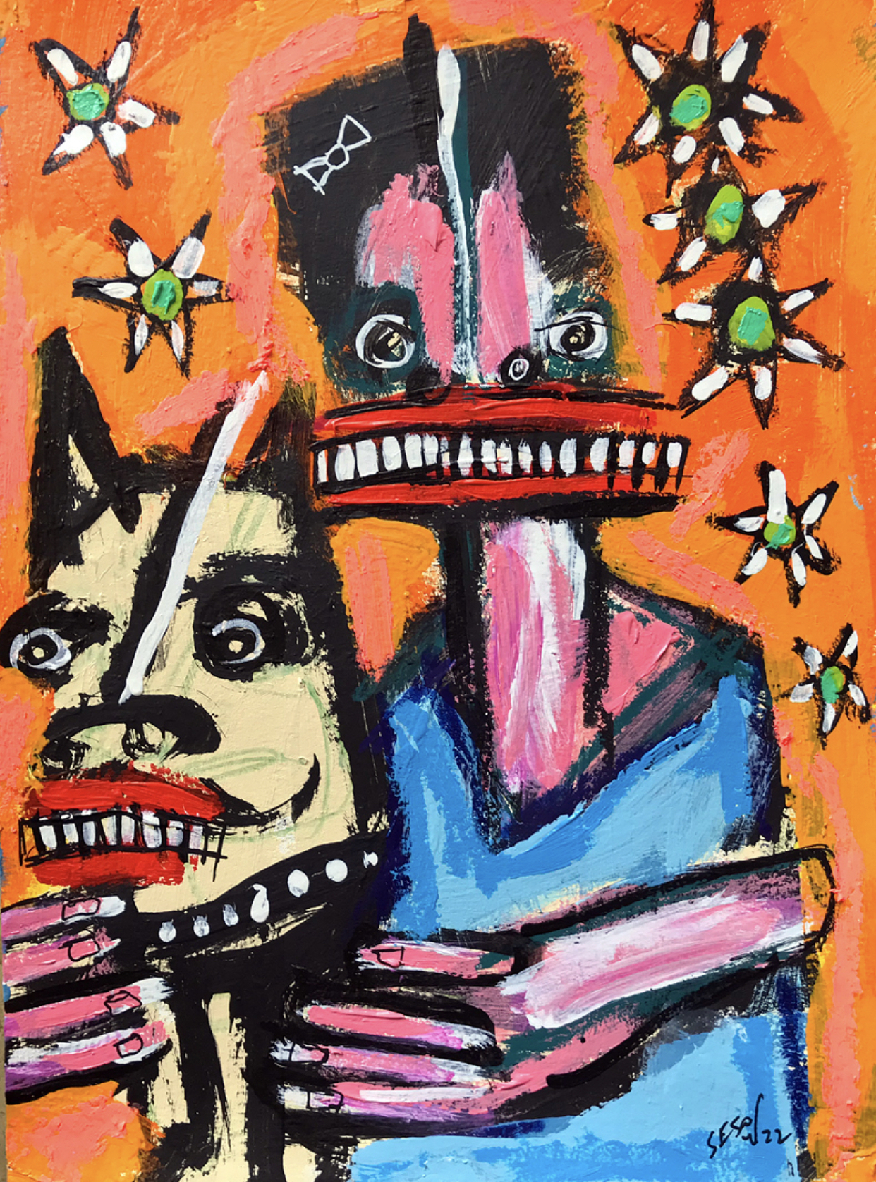 Gardening with dog by Matt Sesow, 2022